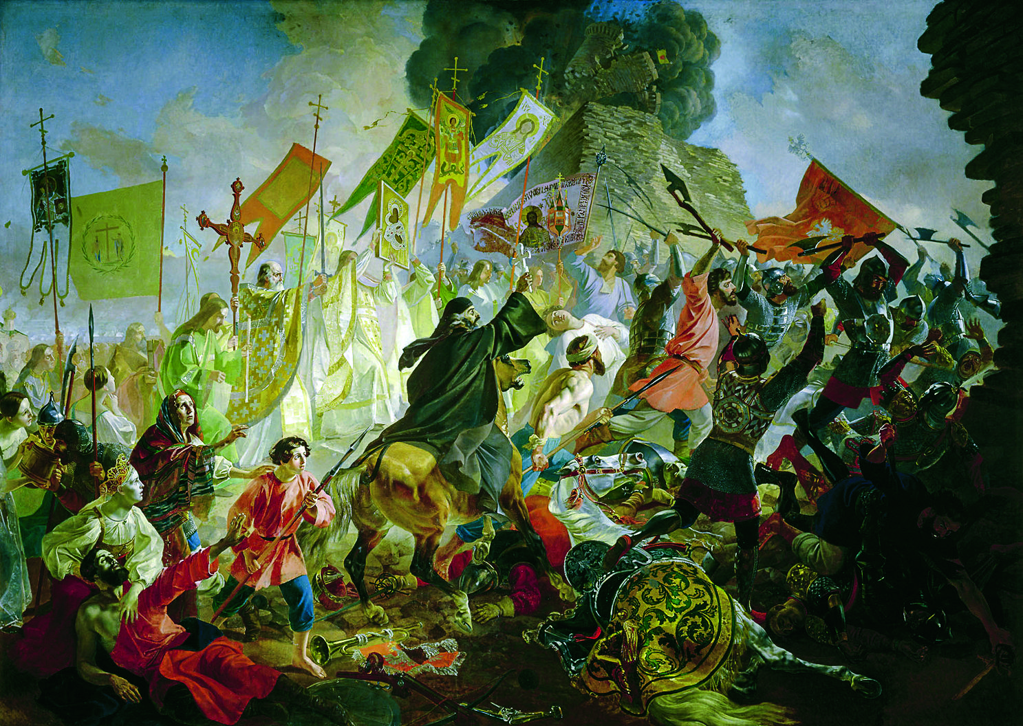Брюллов Осада Пскова польским королем Стефаном Баторием в 1581 1839-45.jpg