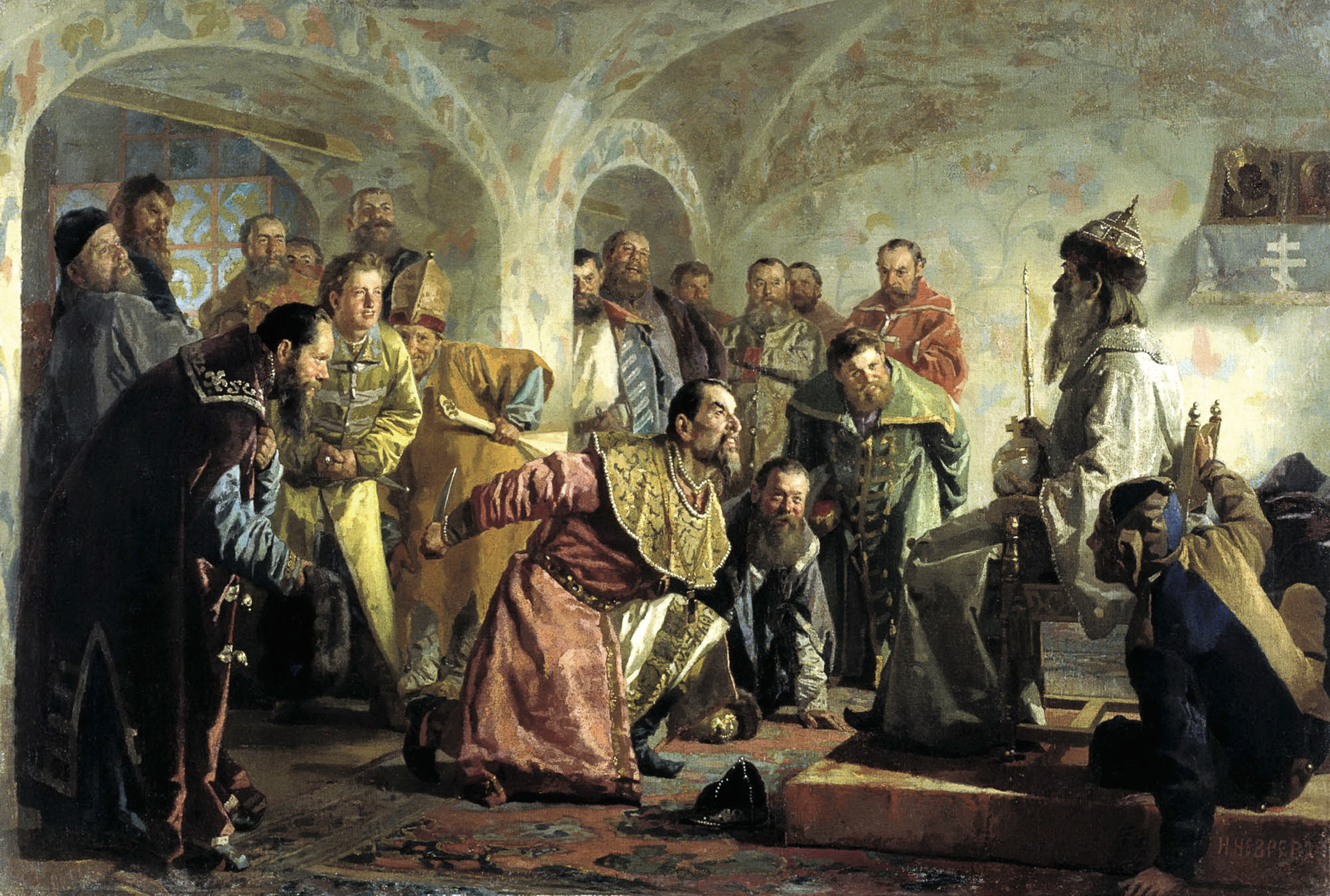 «Опричники». Николай Неврев, 1888 год.png