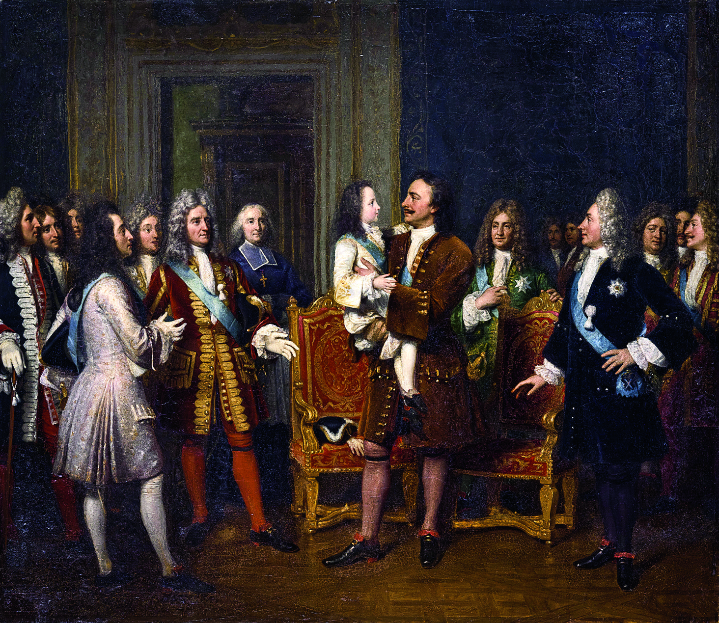 Людовик XV посещает Петра Великого в отеле Lesdiguières в Париже.jpg