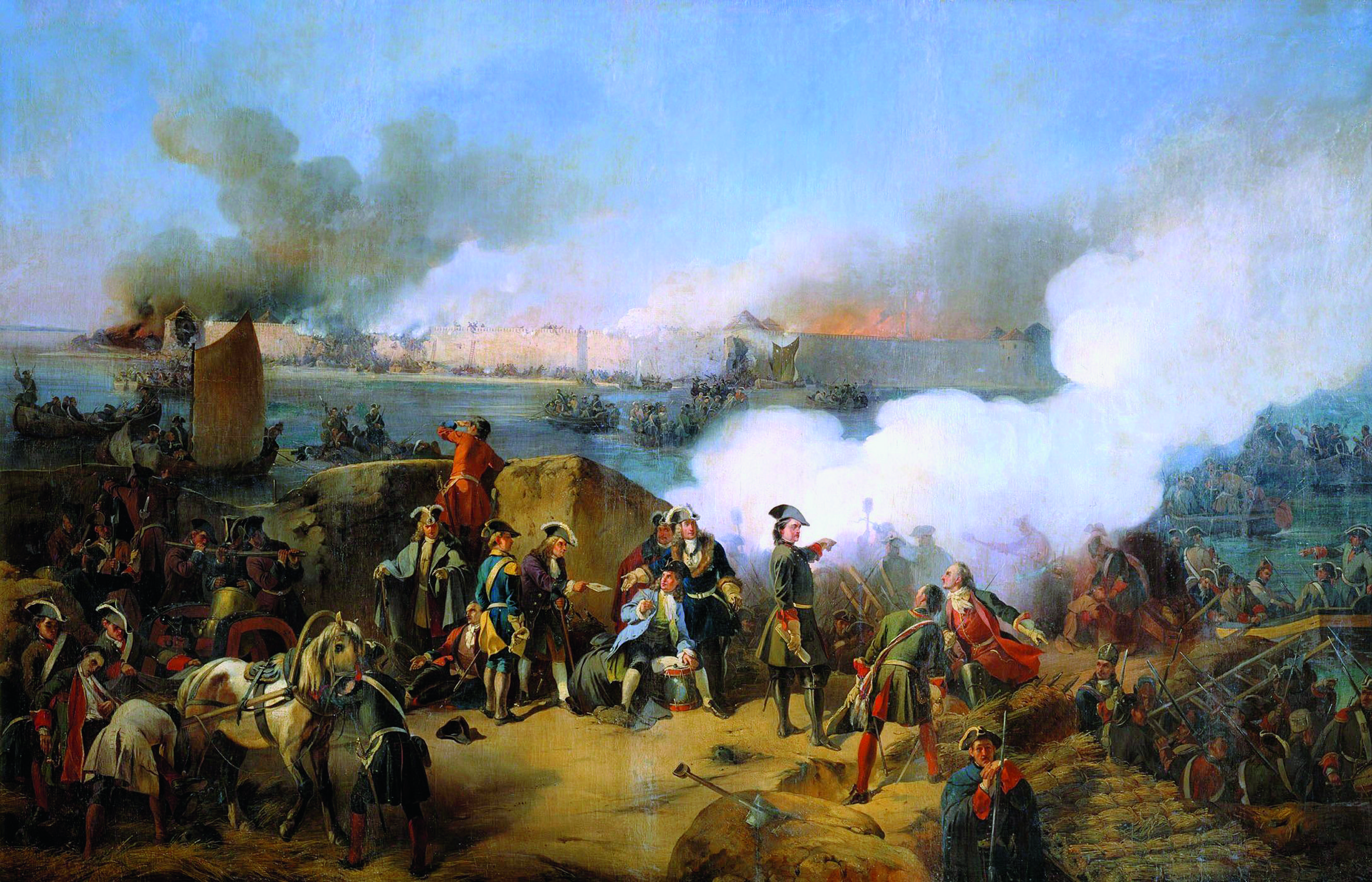 А. Е. Коцебу. «Штурм крепости Нотебург 11 октября 1702 года» (1846).jpg
