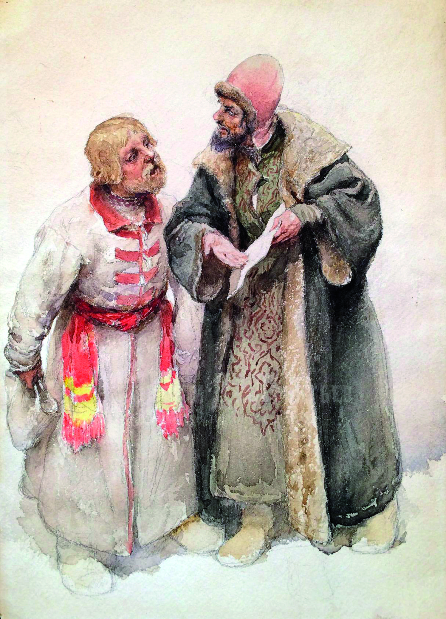 Дьяк_и_подьячий._Худ._Клавдий_Лебедев.png