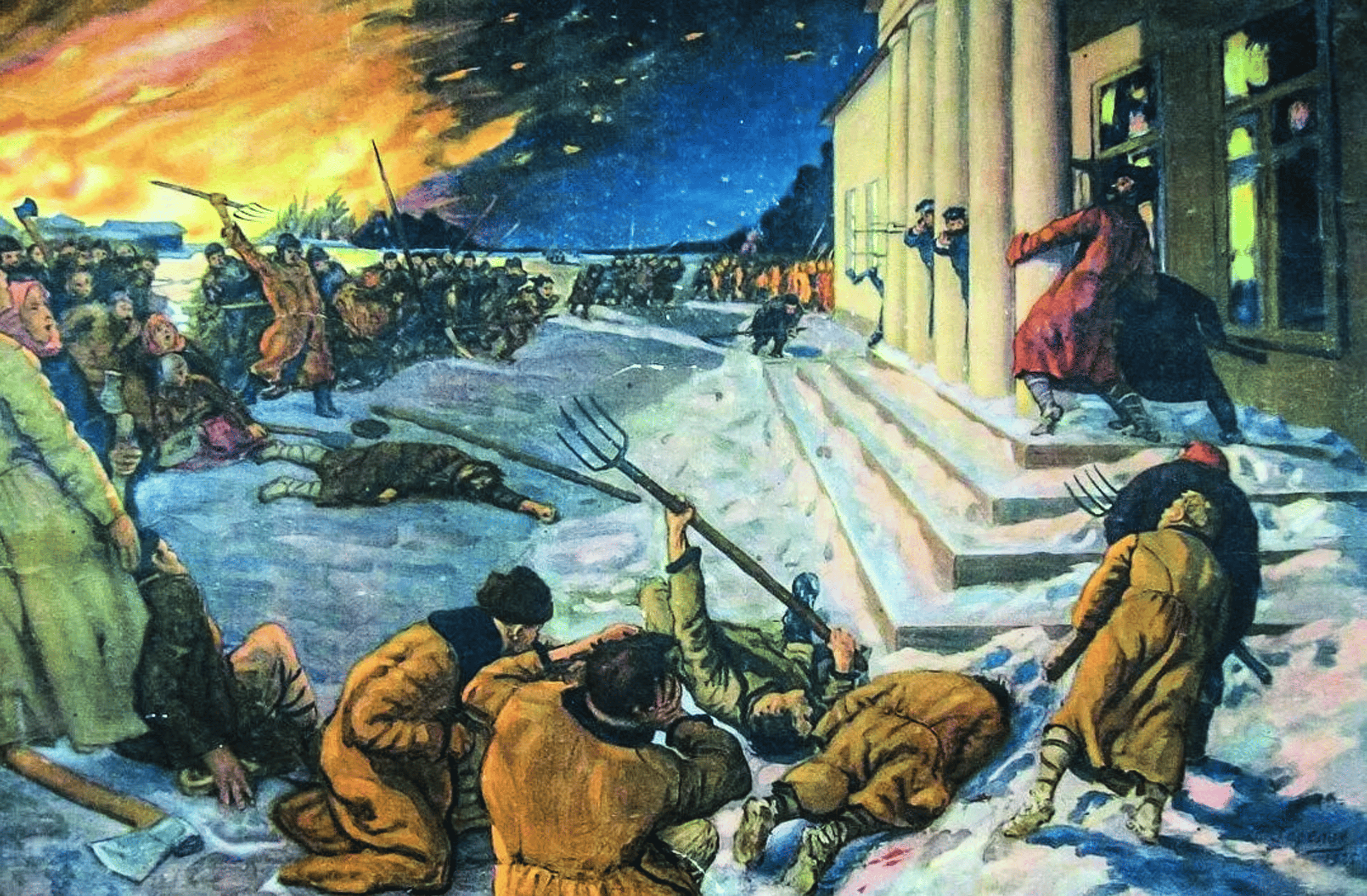 Разгром помещичьей усадьбы в 1905 году. ГН Горелов, 1925.png