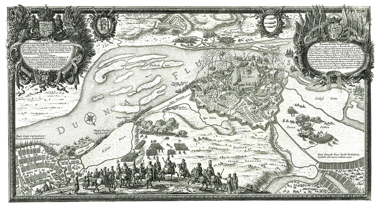 Осада Риги в 1656 году. Гравюра XVII века.png