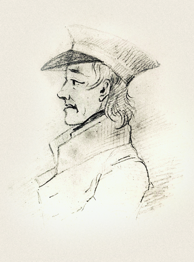 Грф Алексей Аракчеев рис Пушкина 1834.png