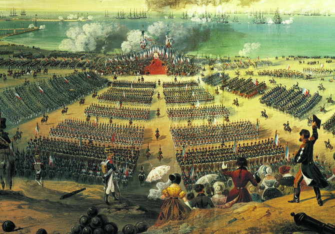 Наполеон инспектирует свою армию в Булонском лагере 15 августа 1804 года.png